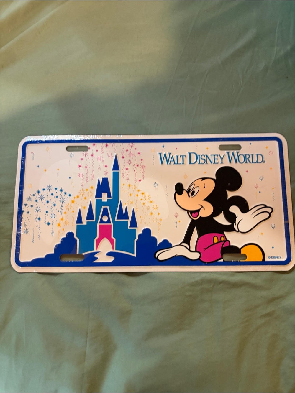 1990's WALT DISNEY WORLD MICKEY MOUSE BOOSTER License Plate